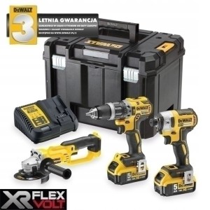 Dewalt zestaw DCK383P2T DCD796+DCF887+DCG412